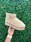 Platform Mini Boot - Oatmeal