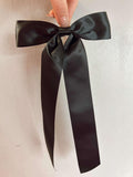 Black Satin Bow