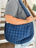 Navy Puffer Tote