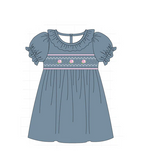 Honey Dew- Garden rose smocked ruffle collection